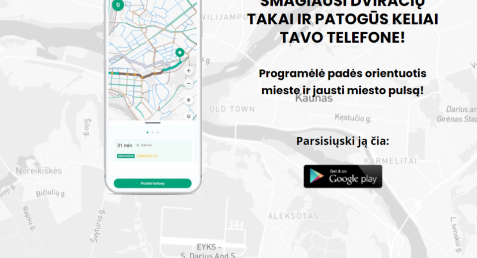 Burbi - inovatyvi miesto navigacijos programėlė