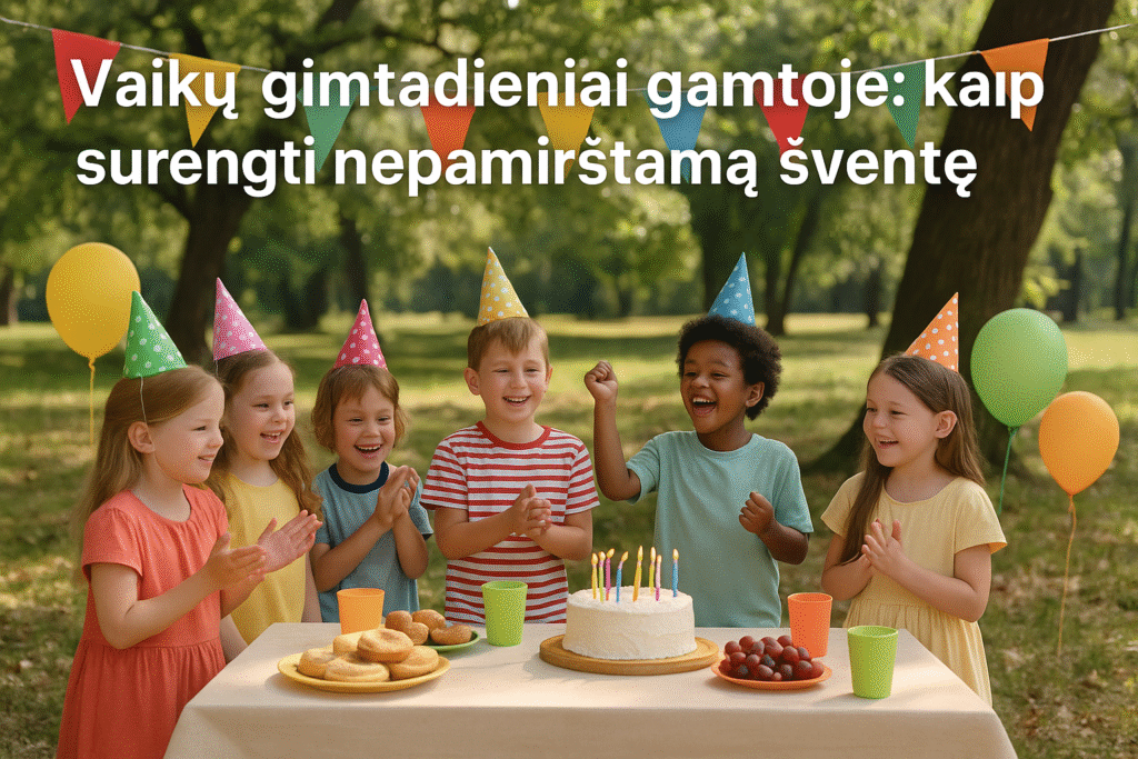 vaiku gimtadienis gamtoje