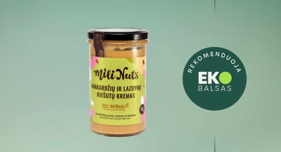 Anakardžių ir lazdynų riešutų kremas