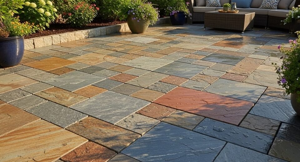 Kodėl lauko zonoms verta rinktis akmens masės plyteles? 1 akmens masės plyteles