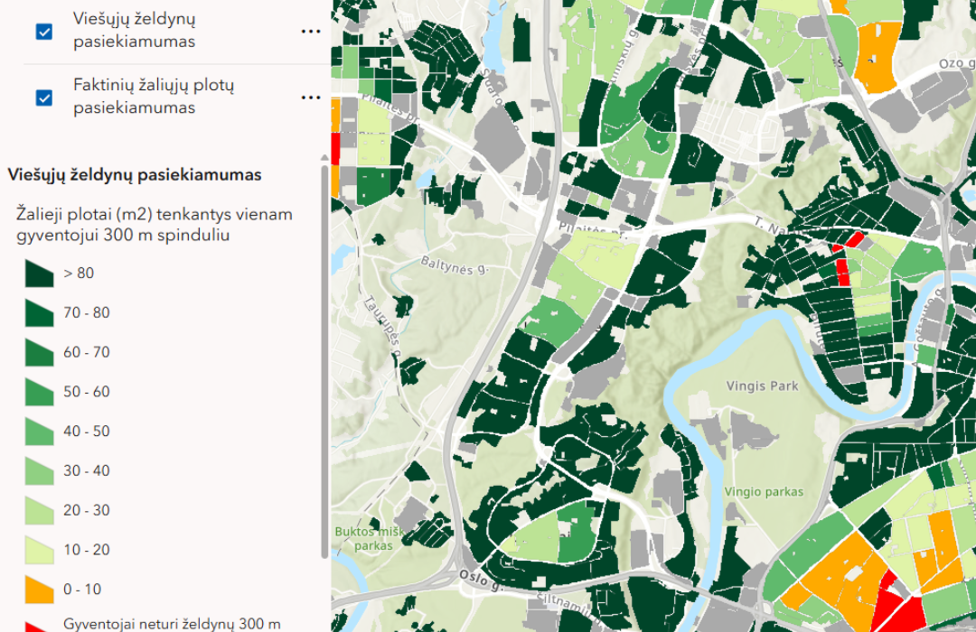 Nauja švieslentė miestų želdynams: efektyvi žaliųjų erdvių analizė