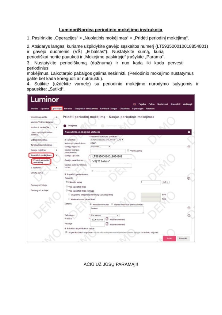 Luminor_Nordea_periodinio_mokejimo_instrukcija